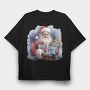 Santa Claus With Gifts, Tricou Oversize Barbati (Unisex)
