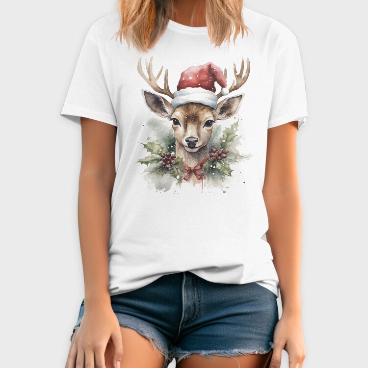 Santa Deer Christmas Tote, Tricou Barbati (Unisex)
