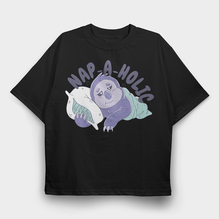 Napping Sloth, Tricou Oversize Barbati (Unisex)