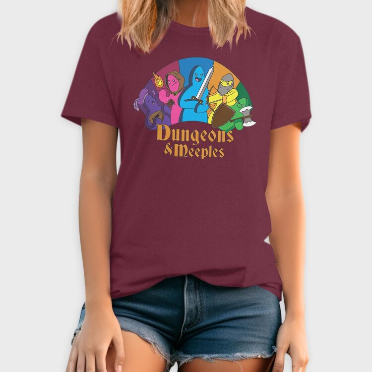 Dungeons Meeples, Tricou Barbati (Unisex)