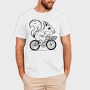 Squirrel On A Bike, Tricou Barbati (Unisex)