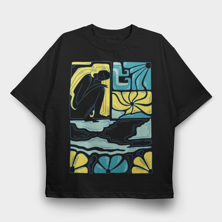 Nature Blonde Woman, Tricou Oversize Barbati (Unisex)