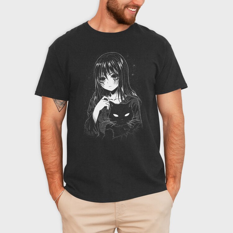 Scary Anime Girl, Tricou Barbati (Unisex)