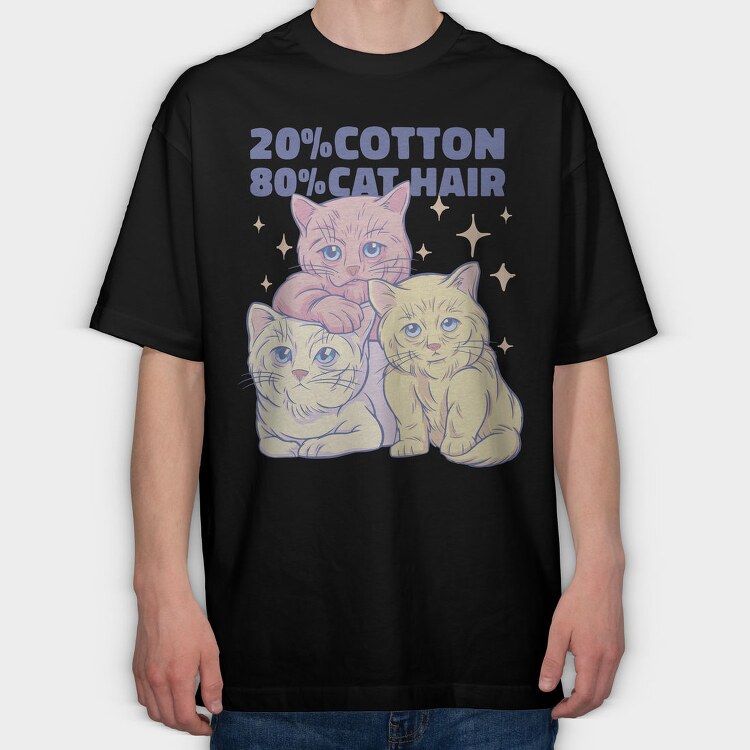 Cotton Cats, Tricou Oversize Barbati (Unisex)
