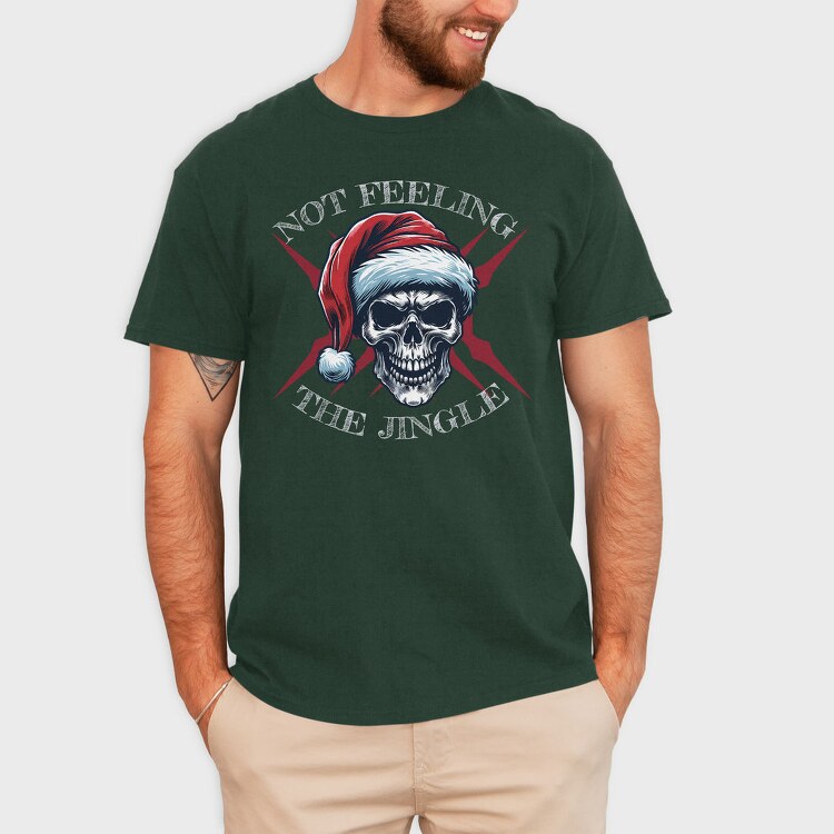 Santa Skull Holiday Christmas, Tricou Barbati (Unisex)