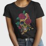 Day Of The Dead Skull With Roses, Tricou Femei