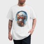 Santa Through The Sky Steampunk Globe, Tricou Barbati (Unisex)