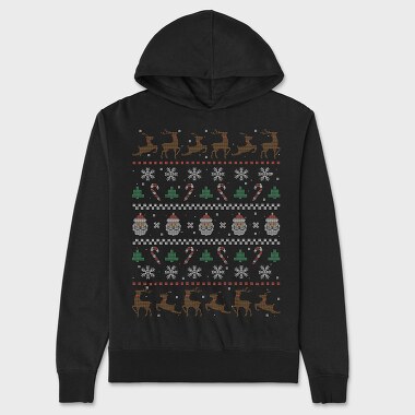 Christmas Ugly Sweater, Hanorac Oversize Barbati (Unisex)