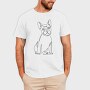 French Bulldog Continuous Line, Tricou Barbati (Unisex)