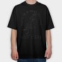 Sarcastic Fox I Don T Care, Tricou Oversize Barbati (Unisex)