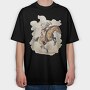 Cowboy Riding Horse Bucking, Tricou Oversize Barbati (Unisex)