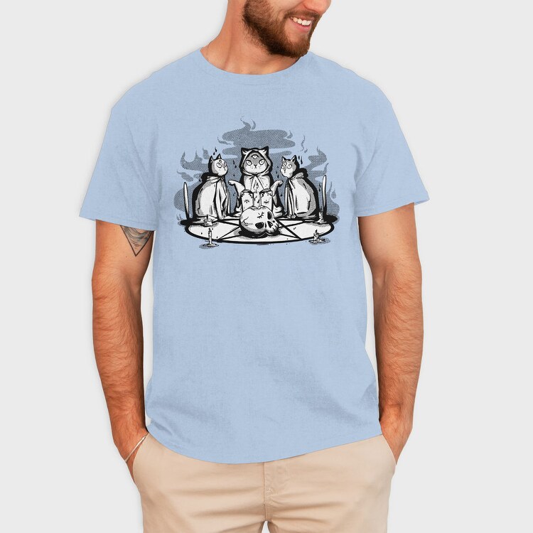 Satanic Cat Animal Ritual, Tricou Barbati (Unisex)