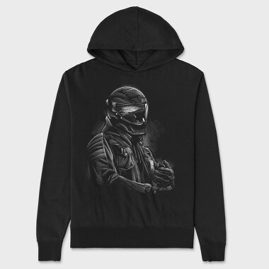 Hanorac Barbati (Unisex), Helmet Rider Monochrome Portrait