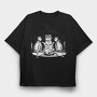 Satanic Cat Animal Ritual, Tricou Oversize Barbati (Unisex)