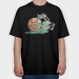 Exhausted Running Snail, Tricou Oversize Barbati (Unisex)