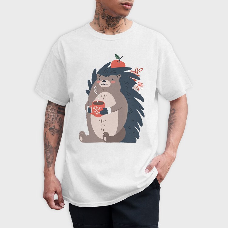 Cozy Hedgehog Cocoa, Tricou Barbati (Unisex)