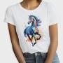 Eye Catching Watercolor Horse, Tricou Femei