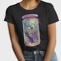 Cozy Skeleton Reading Books Jar Chill, Tricou Femei
