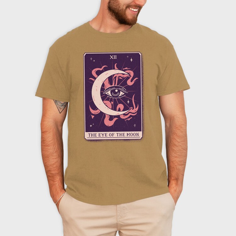 Eye On The Moon Mystical Tarot Card The Si, Tricou Barbati (Unisex)