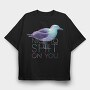 Seagull Bird Animal Funny, Tricou Oversize Barbati (Unisex)