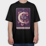 Eye On The Moon Mystical Tarot Card The Si, Tricou Oversize Barbati (Unisex)