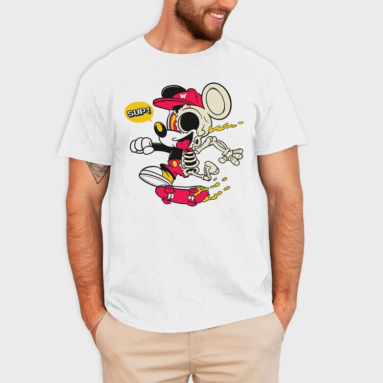Crazy Mickey, Tricou Barbati (Unisex)