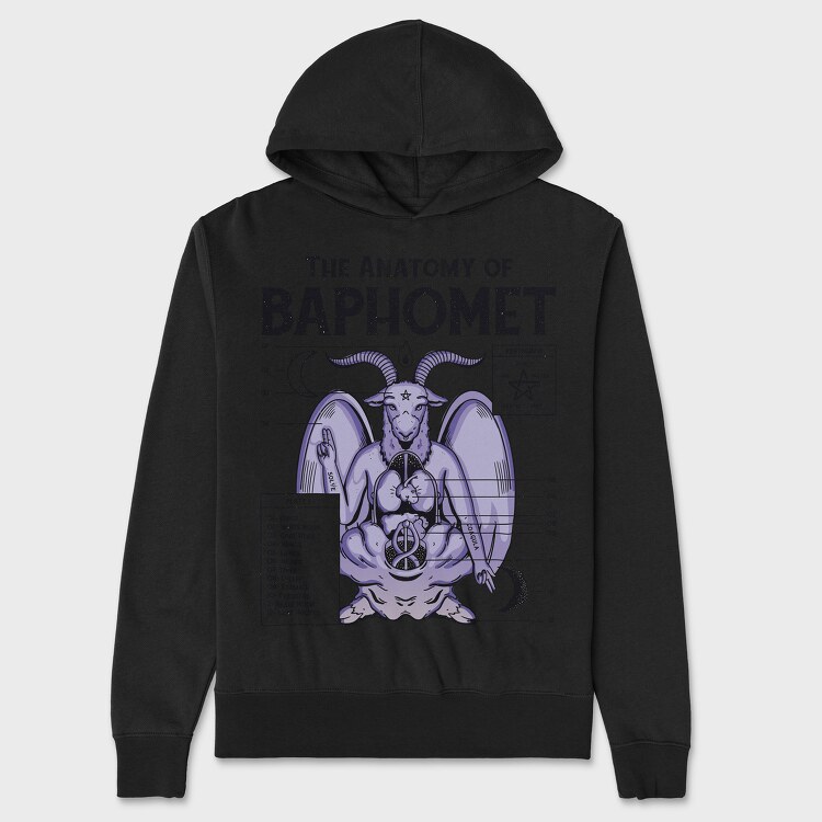 Baphomet Anatomy, Hanorac Oversize Barbati (Unisex)