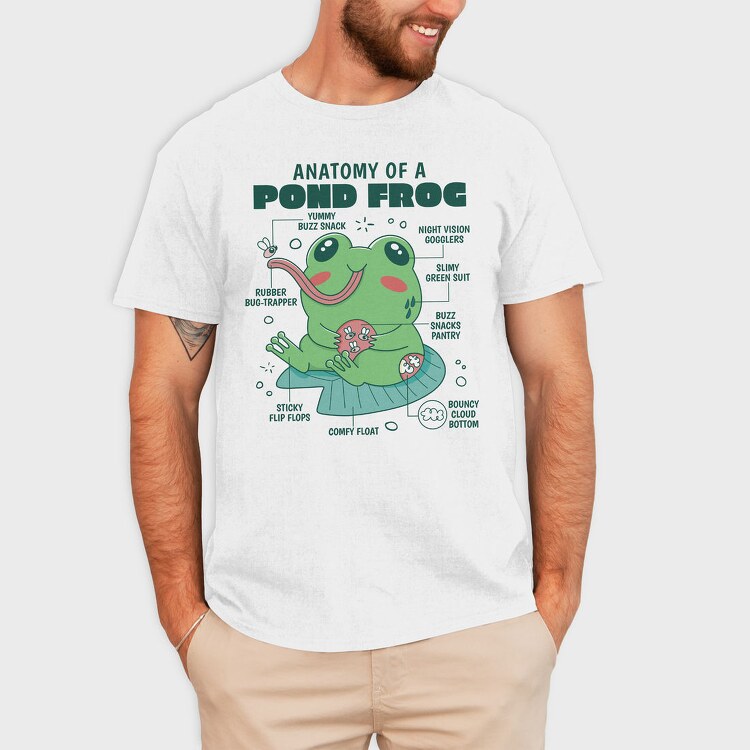 Frog Cute Anatomy, Tricou Barbati (Unisex)