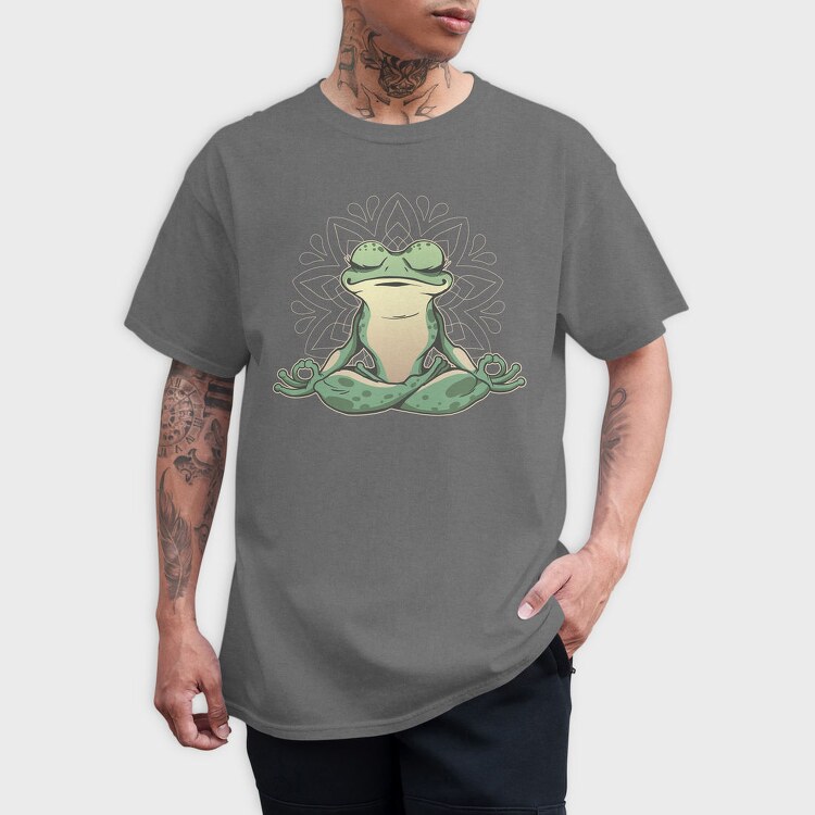 Frog Doing Yoga, Tricou Barbati (Unisex)