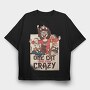 Crazy Cat Lady, Tricou Oversize Barbati (Unisex)