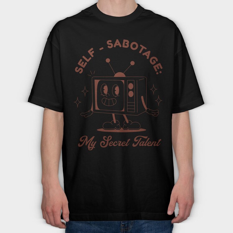 Self Sabotage Television, Tricou Oversize Barbati (Unisex)