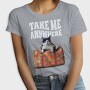 Travel Suitcase Cat Wanderlust, Tricou Femei