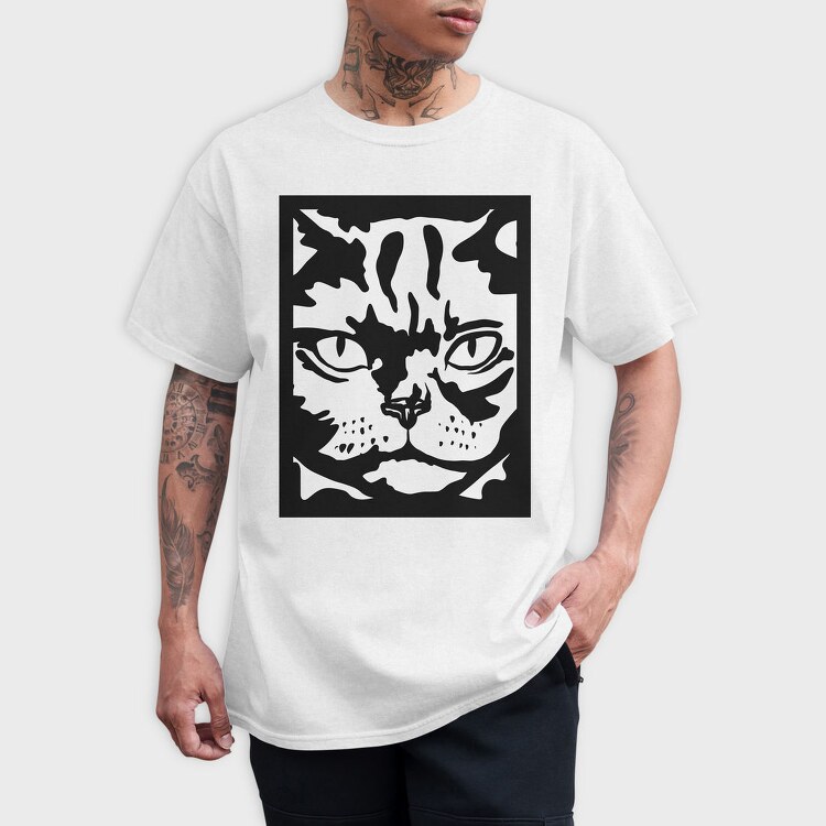 Serious Cat Cat Obey, Tricou Barbati (Unisex)