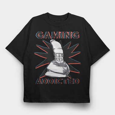 Strong Hand Funny Gamer Gaming, Tricou Oversize Barbati (Unisex)