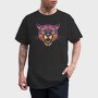 Neon Wild Feline Roar Angry Pumpa, Tricou Barbati (Unisex)