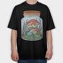 Frog In Mason Jar Nature, Tricou Oversize Barbati (Unisex)