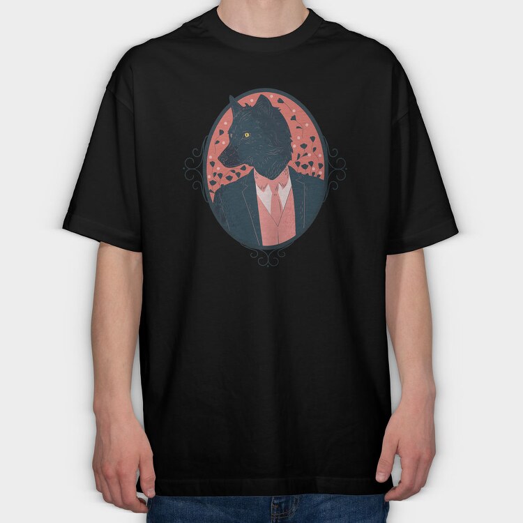 Stylish Werewolf Halloween, Tricou Oversize Barbati (Unisex)