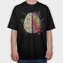 Creative And Logical Human Brain Half, Tricou Oversize Barbati (Unisex)