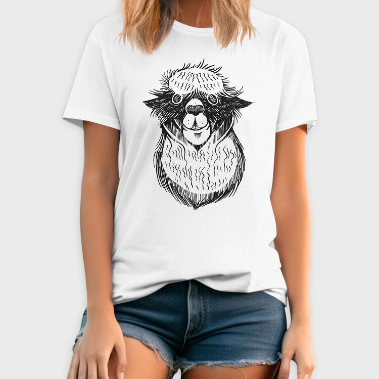 Creepy Alpaca, Tricou Barbati (Unisex)