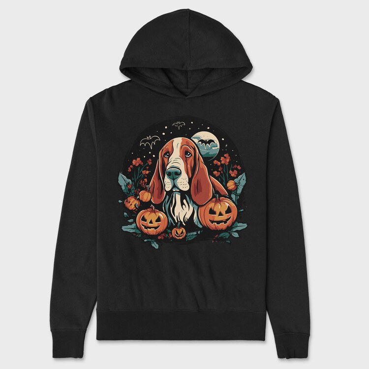 Hanorac Barbati (Unisex), Basset Hound Halloween