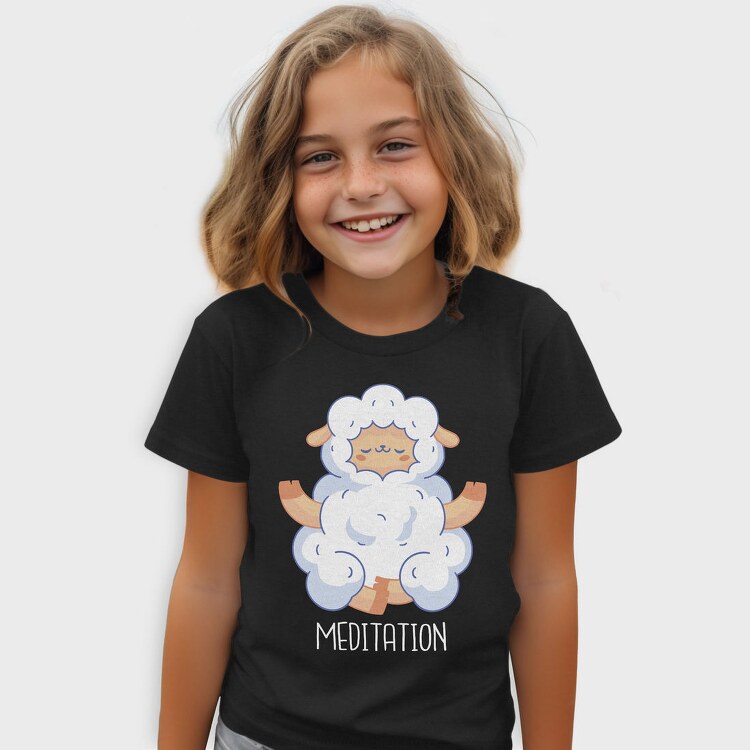 Sheep Animal Mahditation Meditation, Tricou Copii