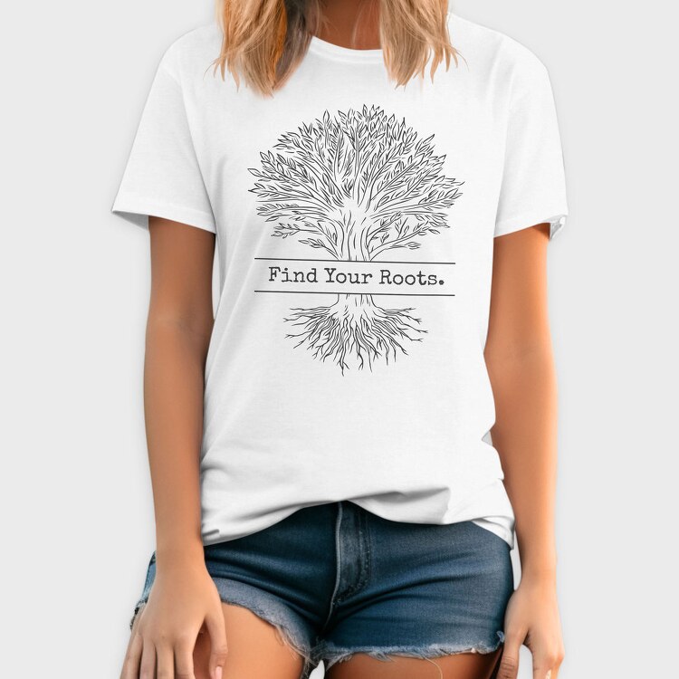 Tree Roots Line Art Find Your Roots, Tricou Barbati (Unisex)