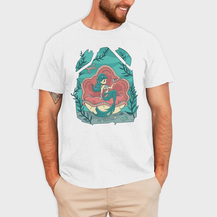 Creepy Halloween Mermaid Cute, Tricou Barbati (Unisex)