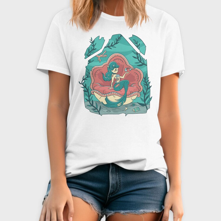 Creepy Halloween Mermaid Cute, Tricou Barbati (Unisex)