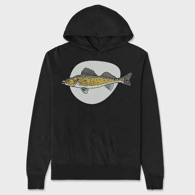 Walleye Fish, Hanorac Oversize Barbati (Unisex)