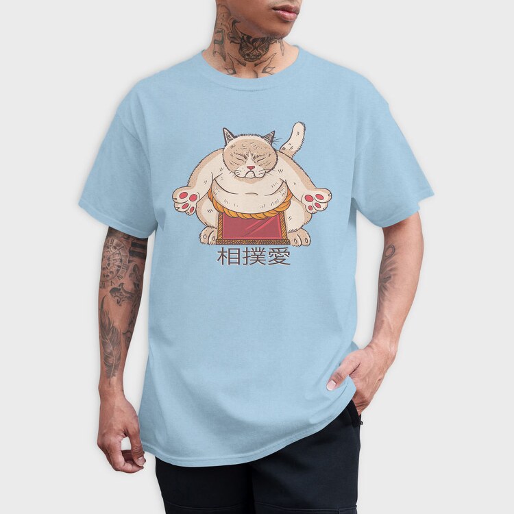 Sumo Cat, Tricou Barbati (Unisex)