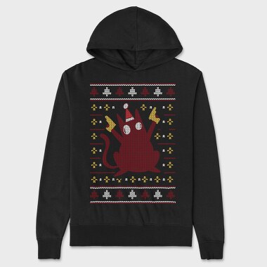 Ugly Sweater Cat, Hanorac Oversize Barbati (Unisex)