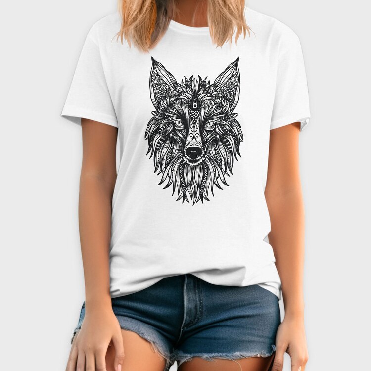 Tribal Fox 001, Tricou Barbati (Unisex)