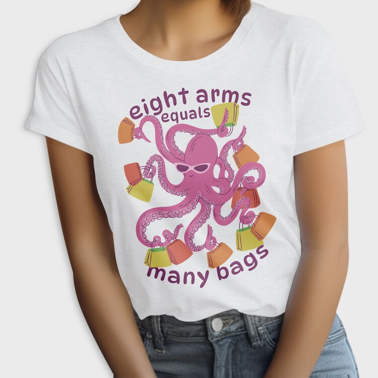 Shopping Octopus Humor, Tricou Femei
