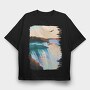 Niagara Falls Painting, Tricou Oversize Barbati (Unisex)